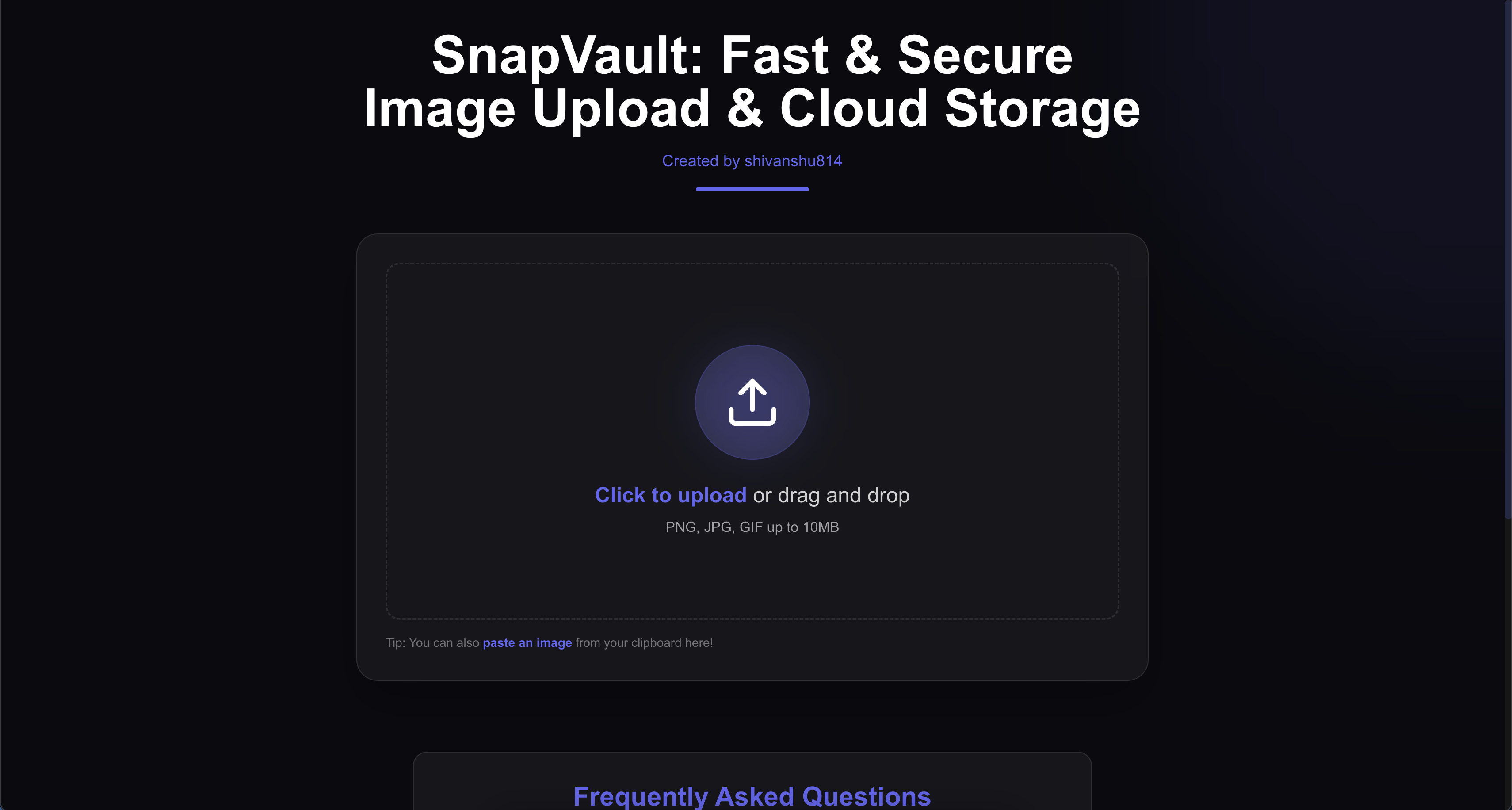 SnapVault Screenshot